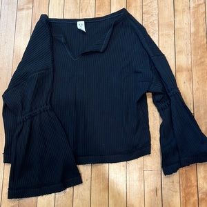 Free People Waffle Knit Top